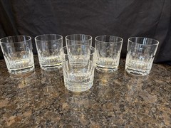 (6) TOWLE RELECTIONS Old Fashioned Cut Crystal Panels, 3 7/8″ Beauty & Heavy!