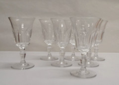 HEISEY Colonial Clear Cordial Glasses – VINTAGE 6 Undamaged and 1 Chip on Foot