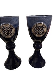 Handmade Goblets with Celtic Design Set of 2 Medieval Style