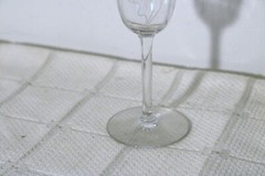 FOSTORIA LOTUS CLEAR OPTIC STEM 766 Etch 232 Qty 2 Wine Qty 5 Cordials Glasses