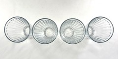 💥Vintage Paneled Drinking Glass Tumbler 6” Clear Optic Panels 24 Panel Barware.