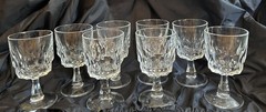 VTG Set Of 8 Arcoroc Artic Pattern Crystal Wine Glass 5.5 OZ French W/Box
