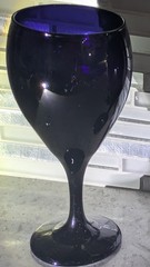 4 Cobalt Iced Tea or Wine Glasses Cobalt Blue Goblets Stemware