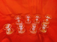 8 Princess House Crystal Esprit Champagne Tall Sherbet Glasses 5.25″ Vintage