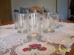 Etched Crystal Tall Ship & Seagull Nautical Wine, Mugs & Tumblers Group Of 18