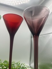 4 Vintage Cordial Glasses Long Stem 10” La Grande Bombay Glasses