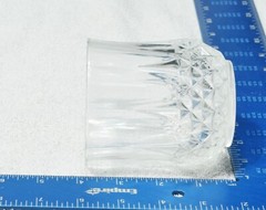 Pair (2) Longchamp by Cristal D’Arques-Durand GLASS DIAMOND PATTERN