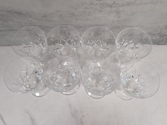 Vintage Stuart Crystal Glengarry Cambridge 4″ Footed Juice Glasses Set of 8