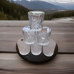 6 Cristal d’ Arques Genuine Lead Crystal Whiskey Glasses High Ball Masquerade