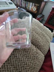 2 Vintage Libbey Urban Polka Dot Thumbprint Clear Glass Rock Whiskey 3.75” Tall