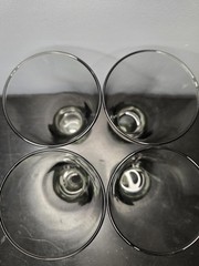 Vintage Libbey Smoked Gray Pilsner Glasses w Round Weighted Base Set of 4