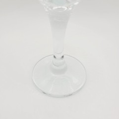Clear Wine Glass with Gold Rim & Encrusted Details 6.5” 8oz