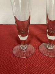 Pilsner Clear Glasses Cross and Burst Cut Set of 4 8 3/4 inch Vintage