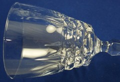 Cherbourg French Lead Crystal by W.M. Dalton 4 Unit No. 2 Wine Goblets