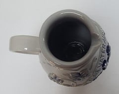 VINTAGE 7″ Tall 1L German Pitcher “Trinkt Wie Eure Vater Aus Stein Den Wein»