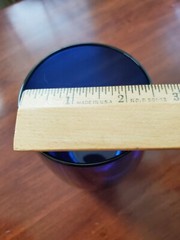 Vintage Cobalt Blue Glass Cup Candle Holder Tumbler Jar