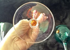Vintage Hand-Blown Cocktail Glasses Set of 4 – Mismatched Jewel Tone.