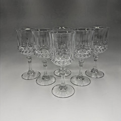 Set of 6 Cristal d’Arques Longchamp Water Goblets
