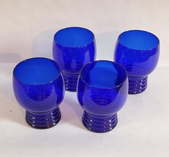 Shaeffer Cobalt Blue Glass Tumblers By Imperial Glass: Set Of 4