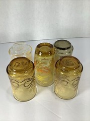 Vintage Wheat Design 4oz Juice Glasses By Libbey®️~Mixed Lot