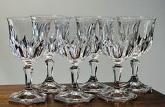 6 VTG Cristal D’Arques Durand Chaumont Wine Glasses 5.25”H Discontinued