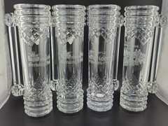 Set of 4 8.5″ Waterford Crystal Anheuser Busch Budweiser Beer Steins w/ Box