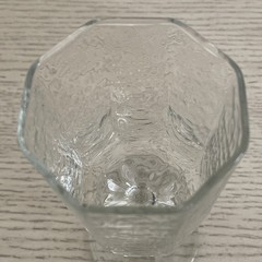 Discontinued-Libbey Facets Clear Textured Octagon Stemmed Wine Glass-Replacement