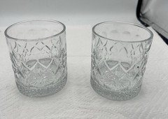 2 Marquis by Waterford Crystal Double Old Fashioned Glass, Marked