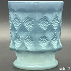 Fire King Blue White Ombre Kimberly Coffee Mug c1960s Made in USA 3.75″tall 8oz