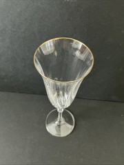 Mikasa Sonata Gold Crystal Champagne Flute Glass 8 3/4” Optic Bowl Discontinued