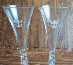 Cristal d’ Arques Crystal Millennium 2000 Platinum Champagne Flute Glasses