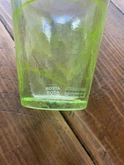 KOSTA BODA ~ SET -1 Mine Lime & 1 Mine Blue Glasses (UHV ~ Ulrica H. Vallien)