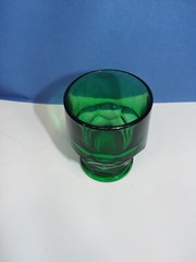 Vintage Viking Emerald Green Georgian Tumbler Glass Honeycomb 4.25”