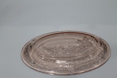 Vintage Federal Glass Company – Oval Serving Platter Sharon Cabbage Rose #1