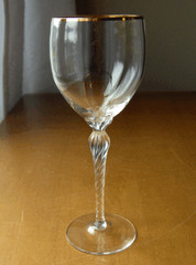 Lenox Monroe wine goblet~crystal stemware~USA~7 5/8 inches tall~Pristine