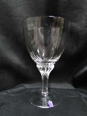 Borgfeldt Lisa, Twisted Stem: Water or Wine Goblet, 6 1/4″ Tall, As Is