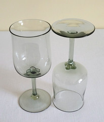 Mist Wine Lenox Green Glasses 6 1/4 Inch VTG 1974-85 – Set of 2