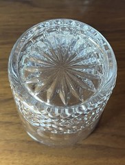 SET OF 3 VINTAGE LAUSITZER LEAD CRYSTAL ROCKS GLASSES LIQUOR BARWARE GERMANY WOW