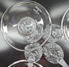 4 Waterford Marquis Markham Water Goblet Set Crystal Clear Cut Etch Stemware Lot