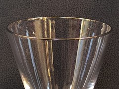 4 VTG Fostoria Crystal ENGAGEMENT PLATINUM Water Goblets – 7″