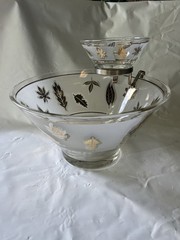 Libbey Golden Foliage Chip and Dip with Dip Holder Beautiful
