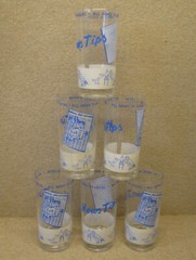 Set 6 Vintage Newspaper Newstips ALL NEWS IS LOCAL Headline Tumblers Glasses 5.5