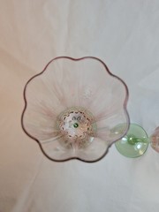 Abbott Collection Flower Shaped Pink Champagne Flutes Set of 2 10in