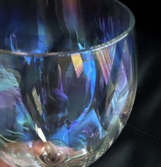 Toscany Iris Luster Crystal Wine Glass Featuring A Distinct Iridescent Finish.