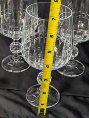 Set of 5 BELFAST BOHEMIAN Fine Lead Crystal Wine Glasses Vintage EUC