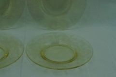 Tiffin La Fleure Yellow (4) Bread & Butter Plates or Dessert Plates, 6 1/8″