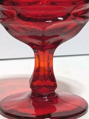 Set Of 2 Fostoria Argus Ruby Red Stemmed HFM Wine Glasses 4 7/8″ Vintage