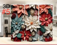 3d floral tumbler, multi color, 20 oz, stainless steel, new, small business.