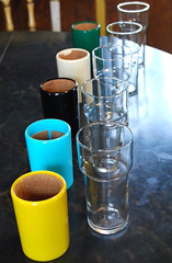 MCM Set 5 KraftWare MULTICOLOR ThermaKool INSULATED TUMBLER GLASS Henry & Miller