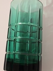 Anchor Hocking 12 Oz. Tartan Emerald Green 5 3/8” Tumbler Glass Heavy